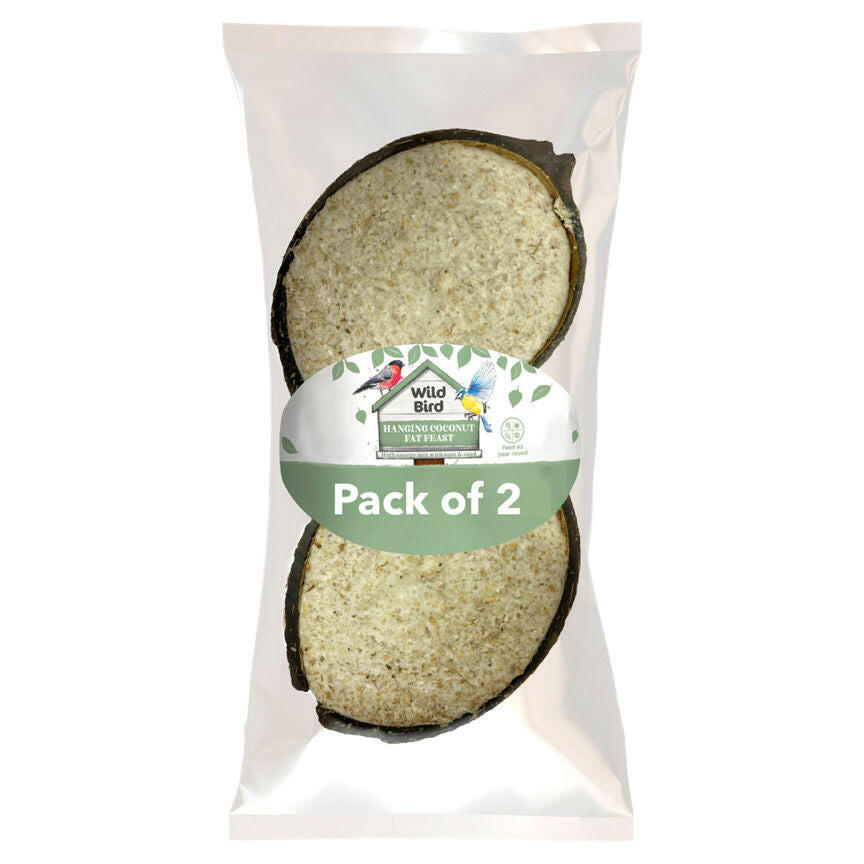 Wild Bird Hanging Coconut Fat Feast Twin Pack GOODS ASDA