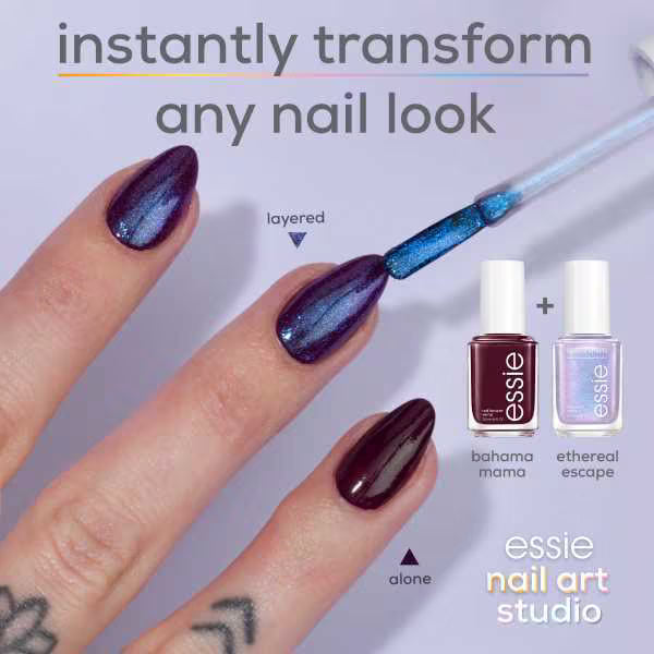 Essie Nail Art Topcoat Starlight Gold Flakie Effect - British product