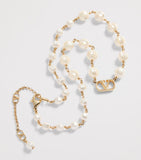 Valentino Garavani VLogo faux pearl necklace 42cm (British brand)