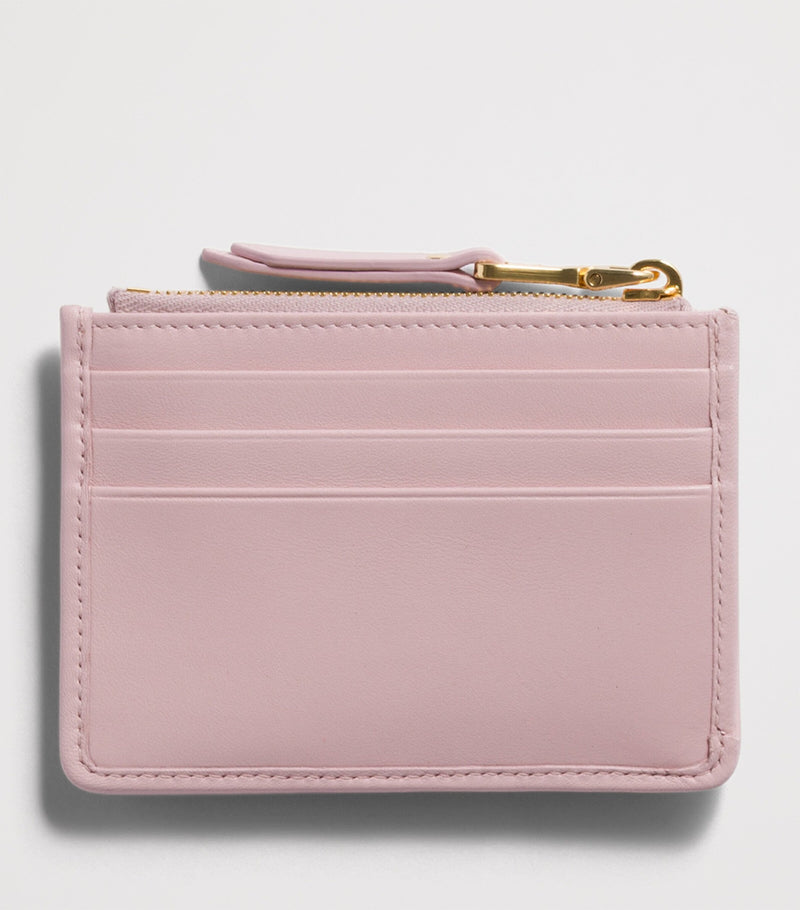 Miu Miu leather matelassé zipped card holder, imported from the UK