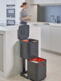 Joseph Joseph Grey Totem Compact 40L waste separation bin, UK version