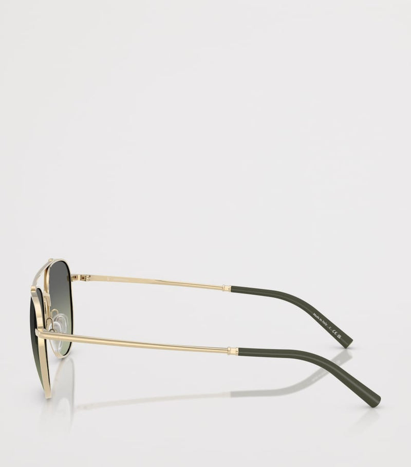 Oliver Peoples R-10 pilot sunglasses with titanium frames - British product