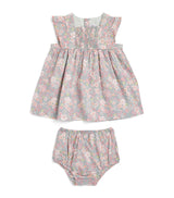 Petit Bateau Cotton Floral Dress and Bloomers Set (3-36 Months)