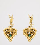Saint Laurent Cassandre Heart earrings gold-tone, UK version