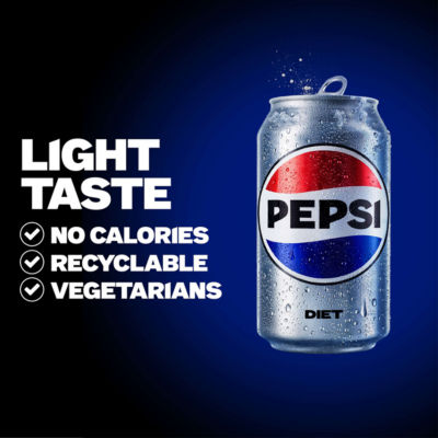 Pepsi Diet Cola Cans 24 x 330ml, imported from the UK