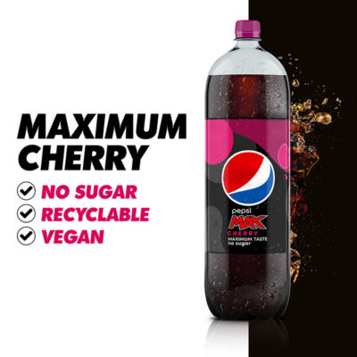 Pepsi Max Cherry sugar-free cola 2L bottle, UK version