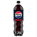 Pepsi Max No Sugar Cola 1.25L bottle, imported from the UK