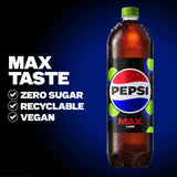 Pepsi Max Lime sugar-free cola 2L, imported from the UK