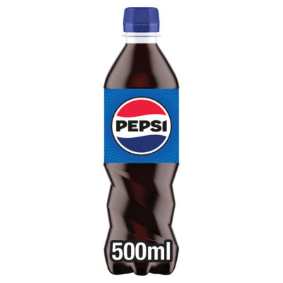 Pepsi Regular Cola 500ml, imported from the UK