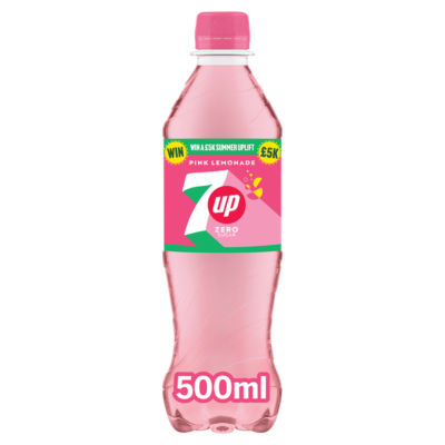 7Up Pink Lemonade 500ml soft drink (British brand)