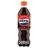 Pepsi Max Tropical 500ml soft drink, imported from the UK