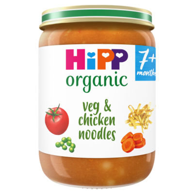 ASDA HiPP Organic Veg & Chicken Noodles Baby Food 7+ Months 190g- Buy online at McGrocer