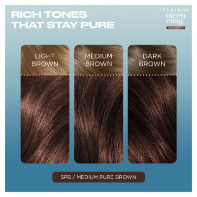 Clairol Nice'n Easy Pure Brunettes 5PB hair dye, UK version