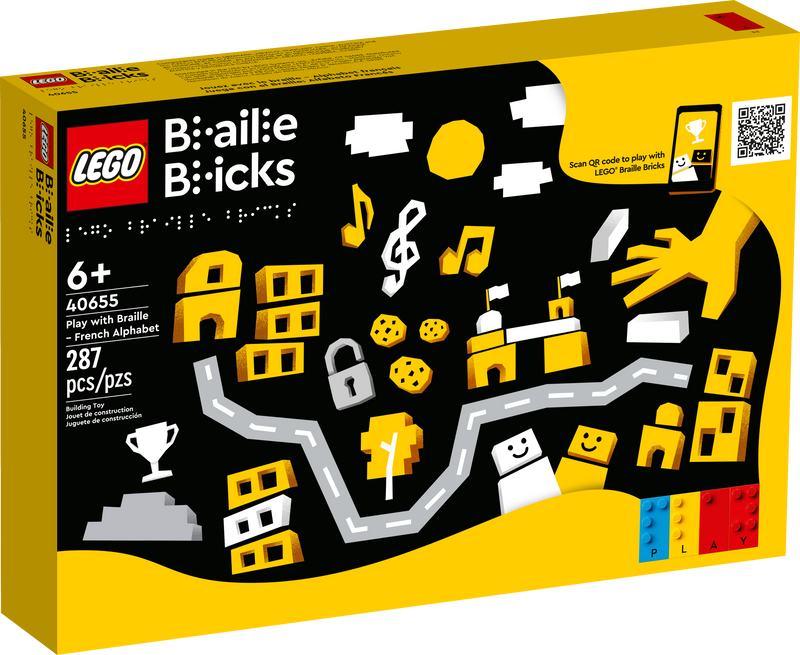 LEGO Play with Braille French Alphabet 287 pieces, imported from the UK