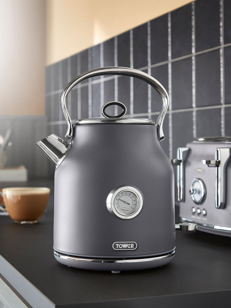 Tower Grey Renaissance 1.7L Ultra-Fast Boil Electric Kettle
