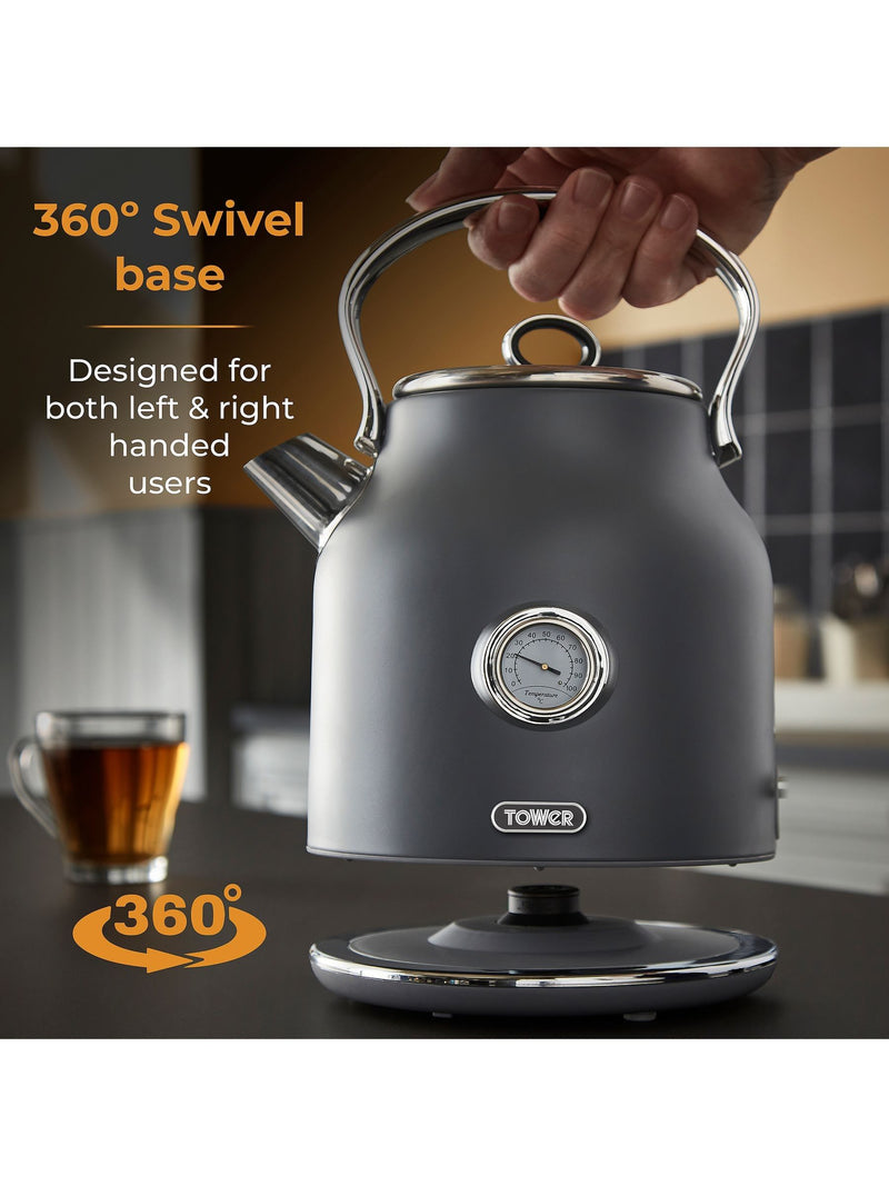 Tower Grey Renaissance 1.7L kettle (British brand)