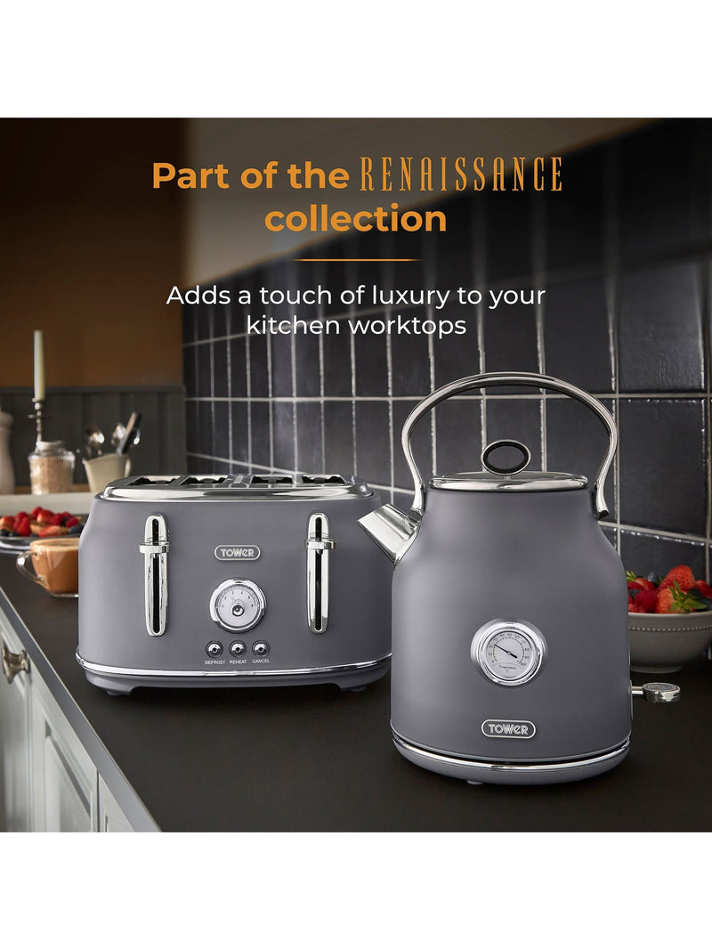 Tower Grey Renaissance 1.7L kettle (British brand)