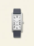 Cartier Tank Americaine large steel and leather watch, UK version