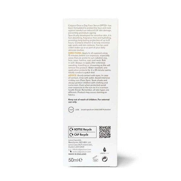 Calypso Sun Face Serum SPF50 50ml - British product