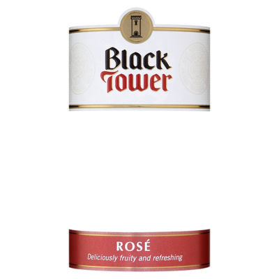 Black Tower Fresh Rosé wine bottle 75cl - British product