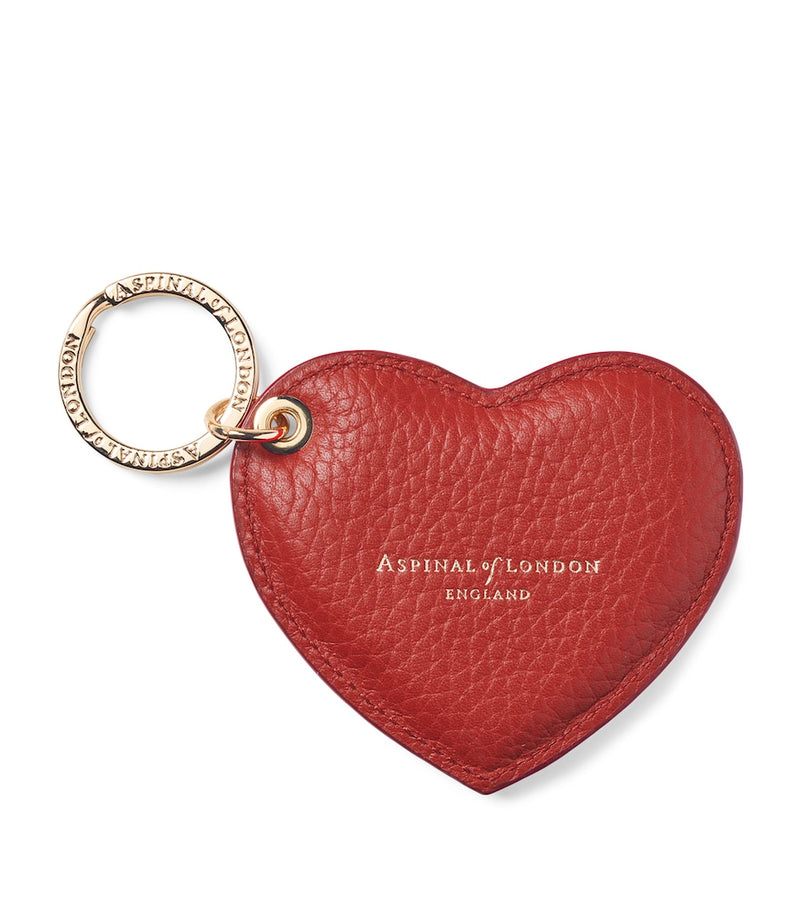 Aspinal of London leather heart keyring - British product