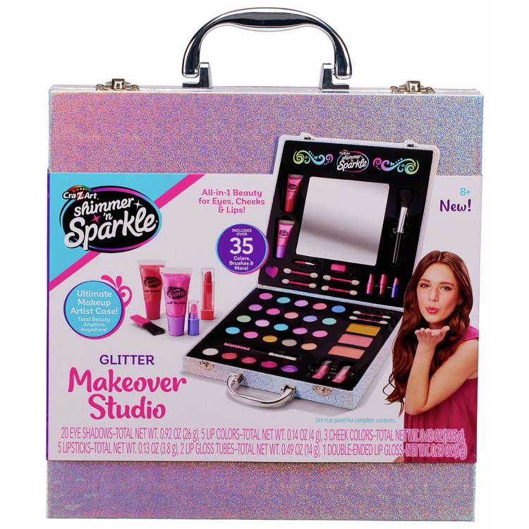 Shimmer N Sparkle InstaGlam Glitter Makeover Studio kids makeup set, UK version