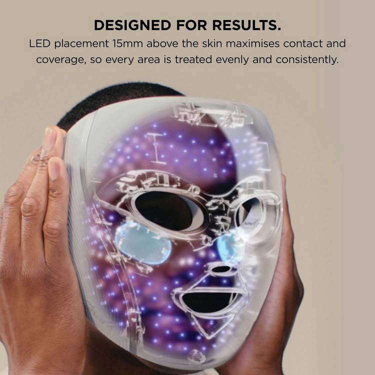 Shark CryoGlow under-eye cooling LED face mask blue, imported from the UK