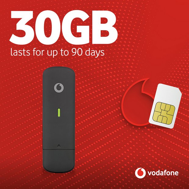 Vodafone 30GB data dongle 90 days, imported from the UK
