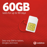 Vodafone 60GB pay as you go data only SIM card (British brand)