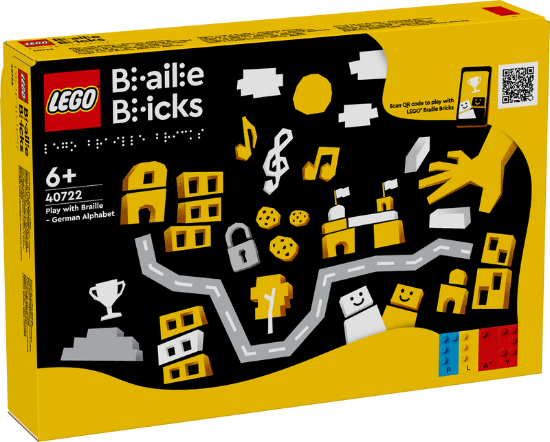 LEGO Play Braille German Alphabet set 287 pieces, imported from the UK