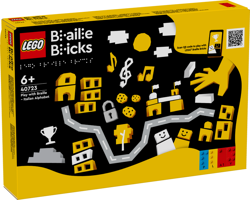 LEGO Play with Braille Italian Alphabet 287 Pieces, imported from the UK