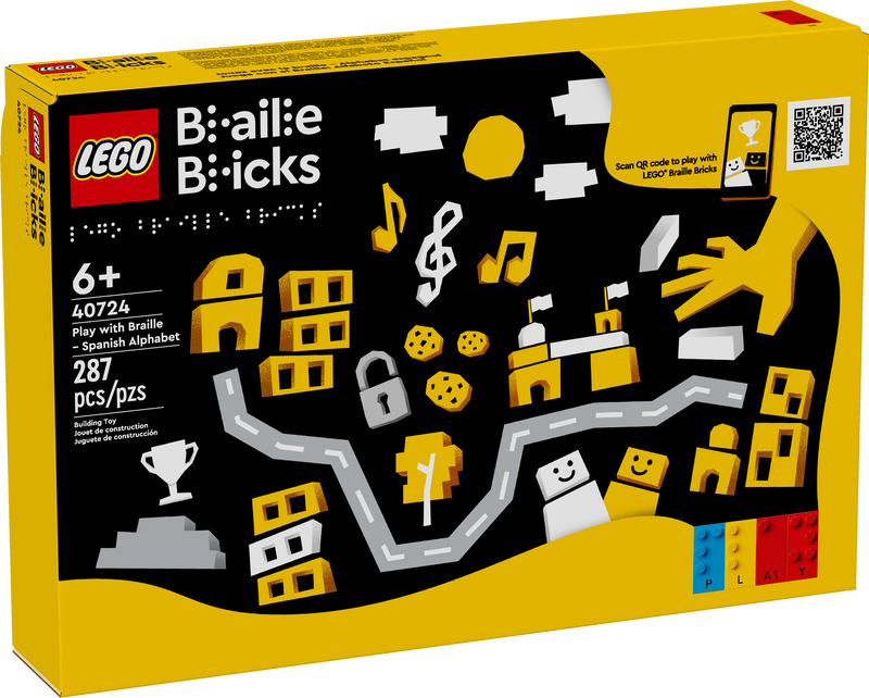 LEGO Spanish Alphabet Braille set 287 pieces, imported from the UK