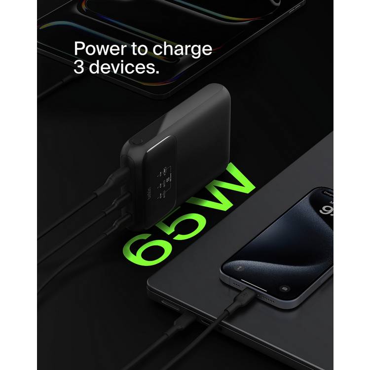Belkin power bank 20,000mAh 65W laptop charger, UK version