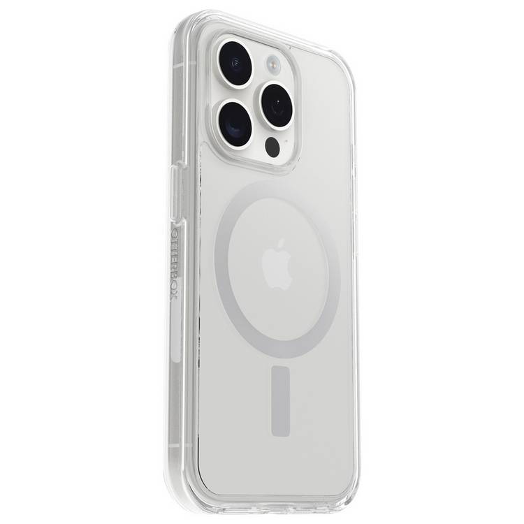 OtterBox Symmetry clear MagSafe iPhone 15 Pro case, UK version