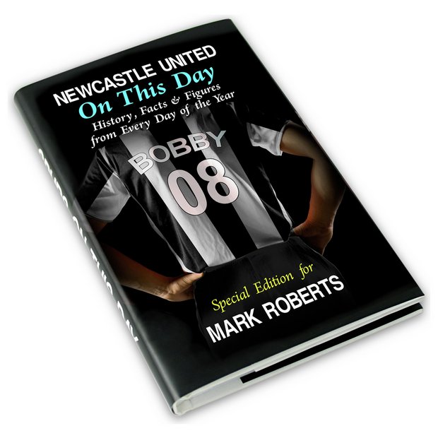 Personalised Newcastle On This Day Book hardback, UK version