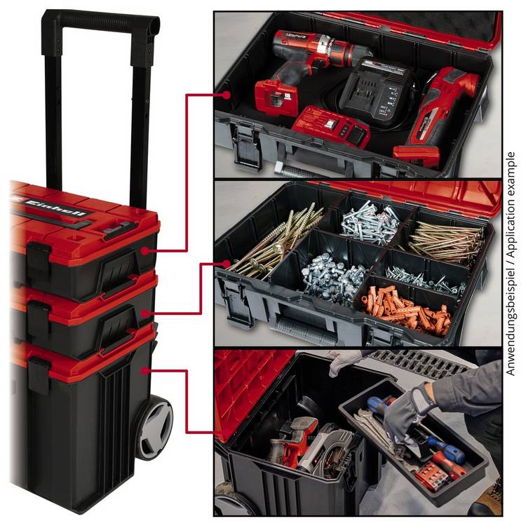 Einhell E-Case System Tower tool box for workshop storage - British product