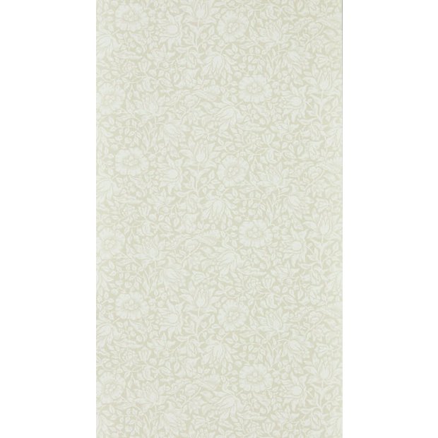 Morris & Co Mallow neutral floral wallpaper 52cm x 10.05m (British brand)