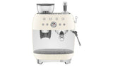 Smeg espresso coffee machine with grinder cream (British brand)