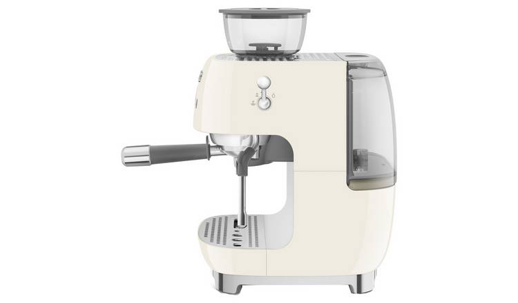Smeg espresso coffee machine with grinder cream (British brand)