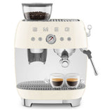Smeg espresso coffee machine with grinder cream (British brand)