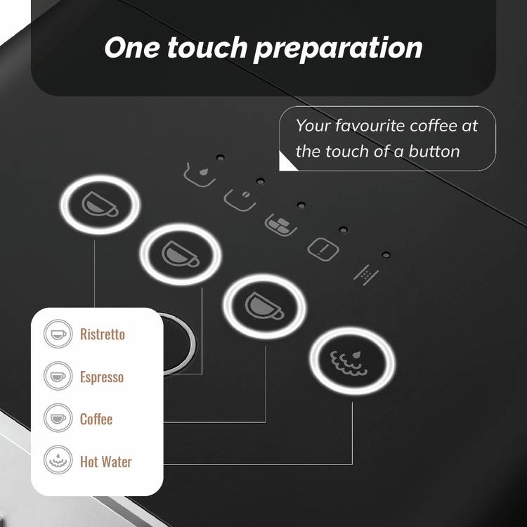 Smeg Bean to Cup Coffee Machine BCC12BLMUK, UK version