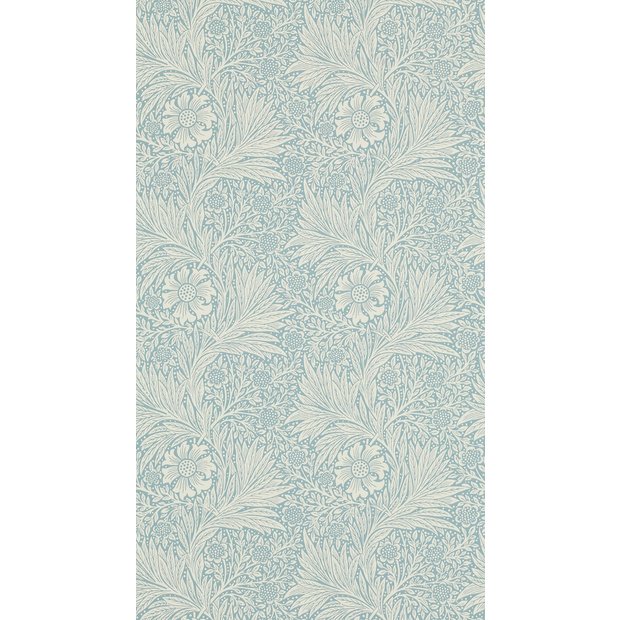 Morris & Co. Marigold Blue Floral wallpaper roll, imported from the UK