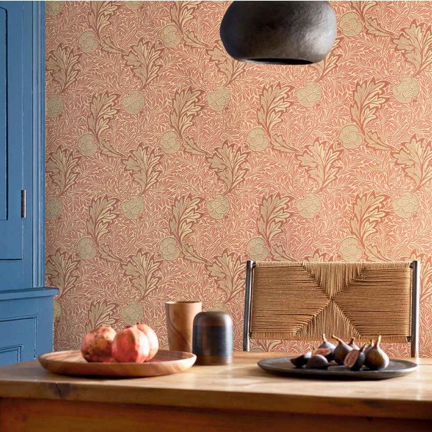 Morris & Co. Rust Gold Apple wallpaper roll 52cm x 10.05m (British brand)