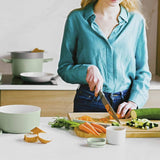 BergHOFF Leo 6 piece knife block set grey, imported from the UK