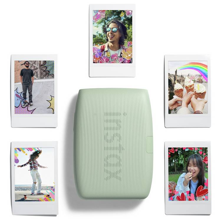 instax mini Link 3 smartphone printer Sage Green compact, UK version