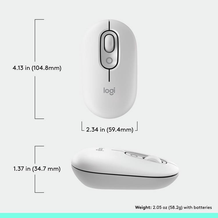 Logitech POP wireless mouse off white - British product