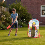Hy-Pro pop-up cricket stump set with bat and ball, imported from the UK