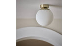 Argos Habitat Opal Glass Bathroom Flush Ceiling Light - Brass- Buy online at McGrocer