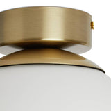 Habitat opal glass brass flush ceiling light (British brand)