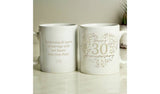 Argos Personalised 30th Pearl Wedding Anniversary Ceramic Mug, 312ml- Buy online at McGrocer